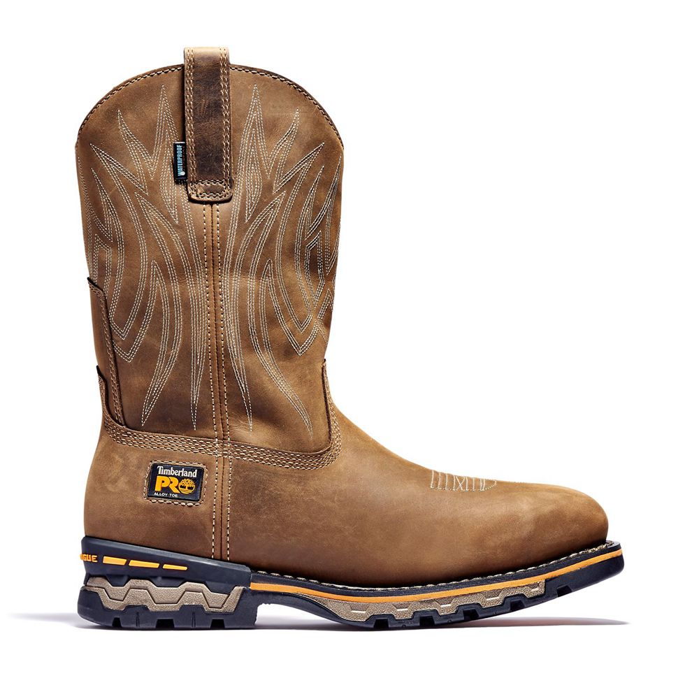 Bocanci De Muncă Timberland Barbati Maro - Pro® Ag Boss Square Alloy Toe Pull-On - Romania - IOCNKA6